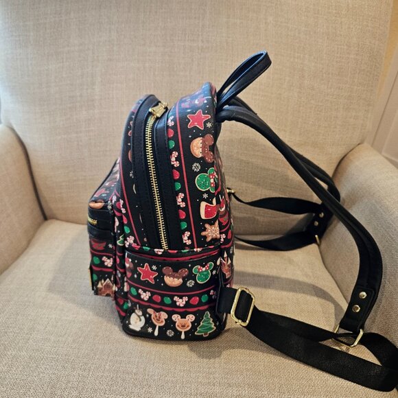 Disney Parks Christmas Snacks Loungefly Backpack - Picture 2 of 8